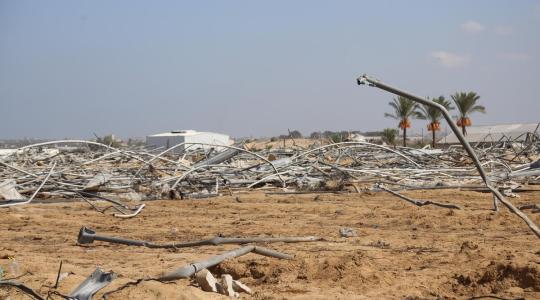 اضرار في اراضية زراعية في غزة