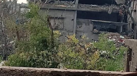 انهيار منزل في حي التفاح شرق مدينة غزة