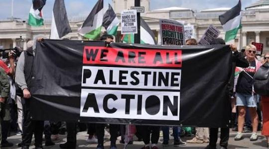 مسيرة داعمة لفلسطين في بريطانيا