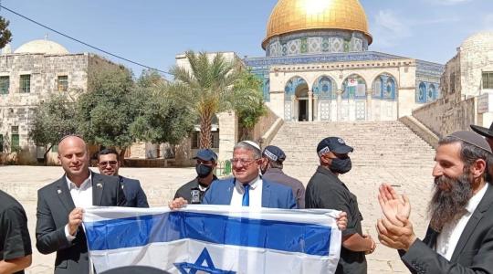 بن غفير في ساحات المسجد الاقصى