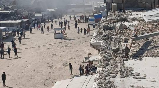 لحظة استهداف نقطة شرطة في مدينة غزة اليوم