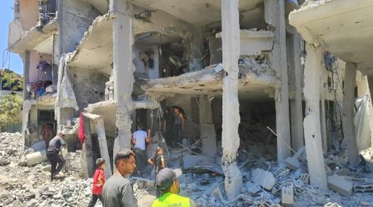 دمار في منازل المواطنين في مخيم المغازي