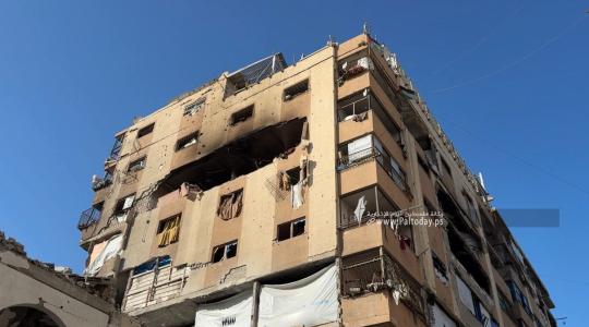 قصف شقة سكنية في مدينة غزة