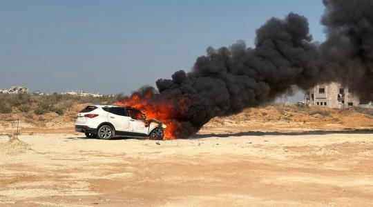 استهداف مركبة مدنية