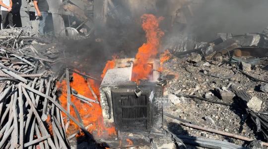 استهداف محطة تحلية مياه في الشيخ رضوان في مدينة غزة