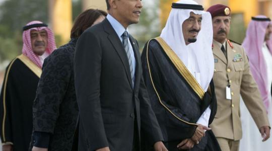الرئيس الامريكي باراك أوباما والملك السعودي سليمان بن عبد العزيز