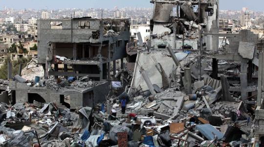 دمار الحرب على غزة 
