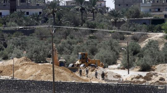 هدود منازل على الحدود المصرية الفلسطينية