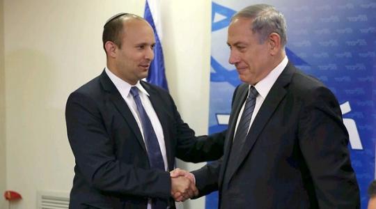 رئيس الوزراء الإسرائيلي بنيامين نتنياهو، ووزير التعليم نفتالي بنيت
