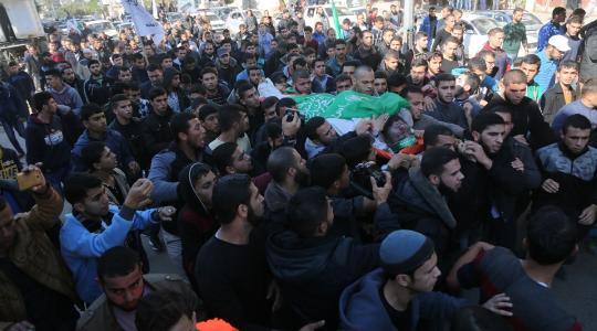 جنازة لشهداء الإعداد والتجهيز لكتائب القسام في غزة
