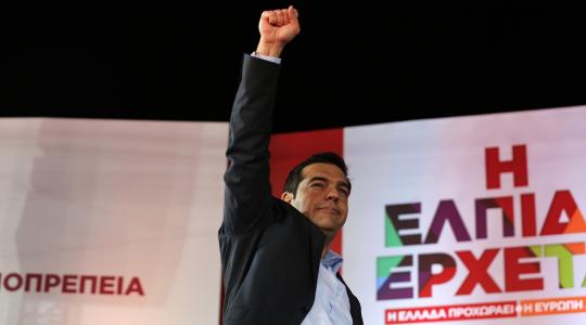 زعيم حزب سيريزا اليساري في اليونان اليكسيس تسيبراس 