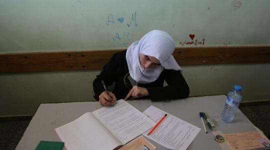 جانب من تقديم طلبة التوجيهي لإختار مادة التربية الإسلامية