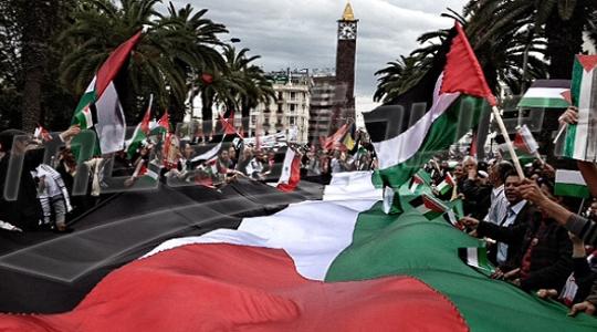 مسيرة تساند إنتفاضة القدس