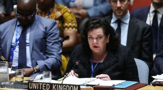 مندوبة بريطانيا الدائمة لدى الأمم المتحدة  السفيرة كارين بيرس