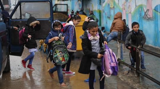 أمطار الشتاء في غزة