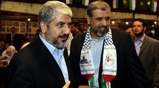 الأمين العام لحركة الجهاد الدكتور رمضان عبد الله شلح ورئيس المكتب السياسي لحركة حماس خالد مشعل