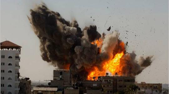 مشهد من مشاهد الحرب على غزة