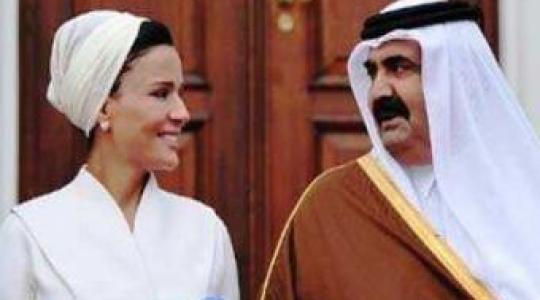 أمير قطر وزوجته الشيخة موزة