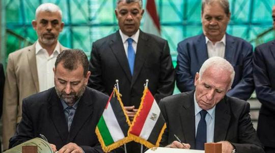 توقيع اتفاق المصالحة بين فتح وحماس