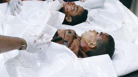 صورة للشهداء الذي ارتقوا في القصف الصهيوني