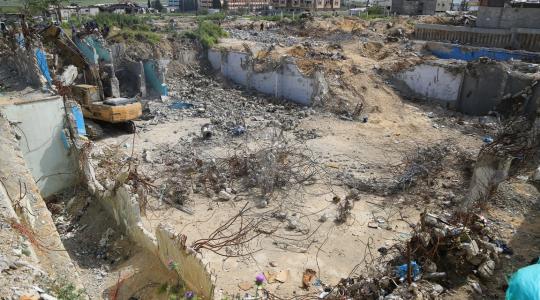 منازل مهدمة في غزة