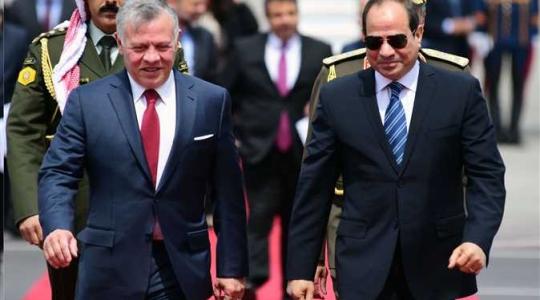 الرئيس المصري عبد الفتاح السيسي والعاهل الاردني الملك عبدالله الثاني