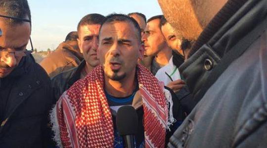 بلال كايد لحظة الافراج عنه من سجون الاحتلال الاسرائيلي