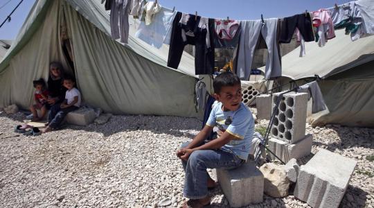 لاجئون فلسطينيون بالأردن 