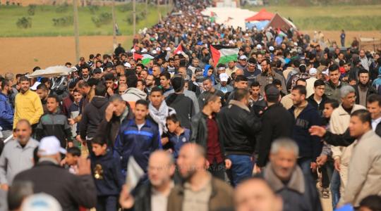 مسيرة العودة الكبرى على حدود غزة