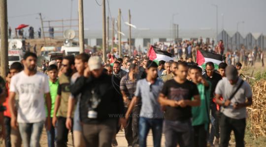 مسيرة العودة على حدود القطاع بعد مرور 100 يوم على المسيرة