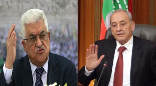 الرئيس اللبناني نبيه بري يهاتف الرئيس عباس