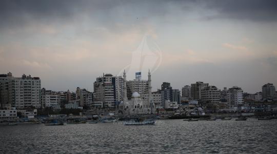 اجواء مدينة غزة مساء اليوم (1).JPG