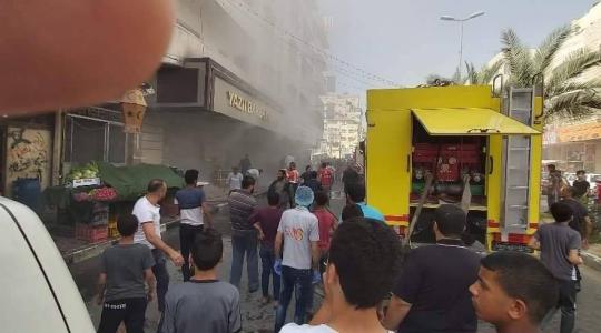 اندلاع حريق بمخبز اليازجي في غزة
