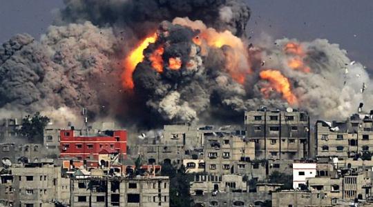 قصف إسرائيلي على غزة في حرب 2014