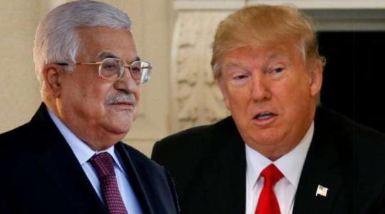 الرئيس الامريكي دونالد ترامب والرئيس الفلسطيني محمود عباس
