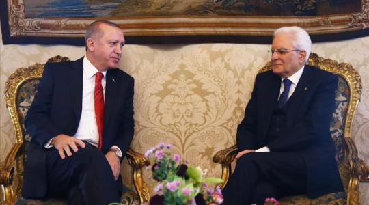 الرئيس التركي والرئيس الايطالي