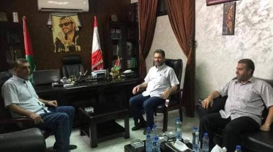 لقاء بين ممثل الجهاد الإسلامي في لبنان احسان عطايا ونظيره في التيار الإصلاح في حركة فتح العميد محمود عبد الحميد عيسى \
