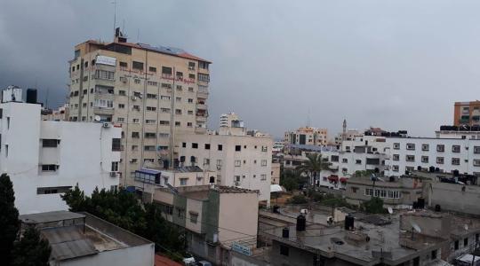 صورة لمنخفض سابق ضرب غزة- امطار وغيوم