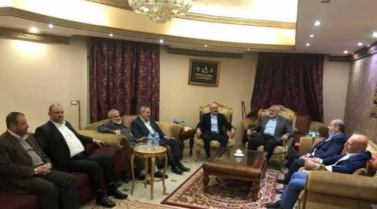 وفد حماس برئاسة هنية يجتمع بتيار دحلان برئاسة المشهراوي.jpg