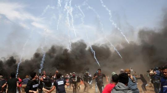 مجزرة اسرائيلية على حدود غزة بحق متظاهرين سلميين