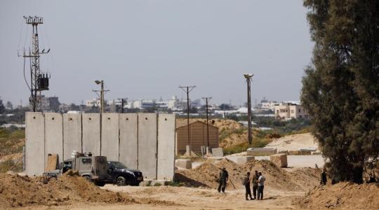 تحصينات جنود الاحتلال على حدود غزة