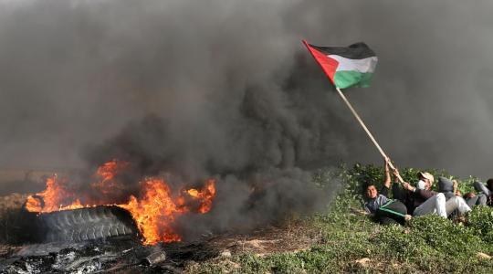 متظاهرون على حدود غزة