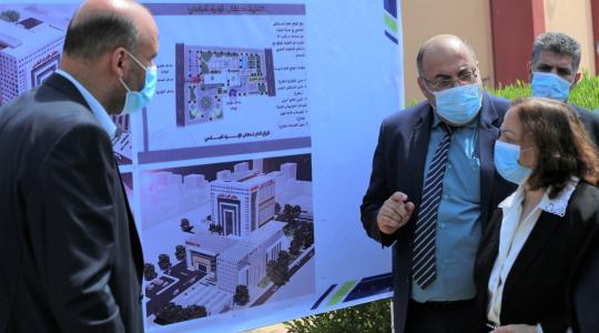 وزيرة الصحة د. مي الكيلة تضع حجر الأساس لمستشفى الإسراء الجامعي بغزة