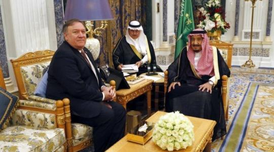 وزير الخارجية الأميركي خلال زيارته الرياض الأسبوع الماضي(