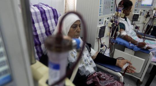 مرضى في مستشفى الشفاء بغزة