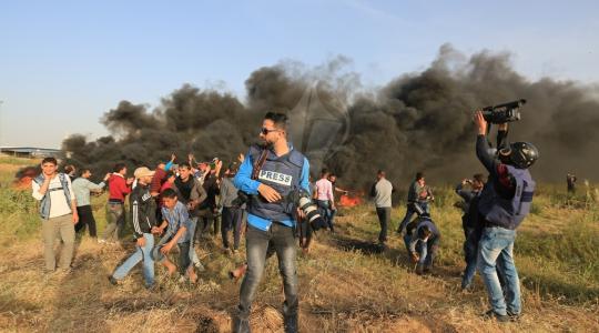 الصحفيون مستهدفون على حدود قطا غزة