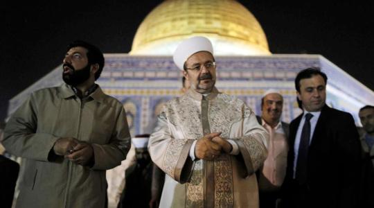 رئيس الشؤون الدينية التركية، محمد كورماز في القدس المحتلة -ارشيف 