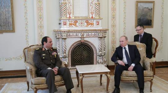 الرئيس المصري يلتقي نظيره الروسي في العاصمة المصرية القاهرة 