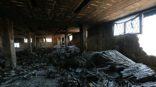 مصنع في غزة دمر جراء الحرب الاخيرة