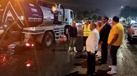 صورة خلال شفط مياه الأمطار في مصر